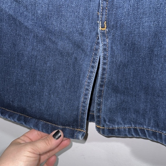 Tommy Hilfiger skirt denim Jean a line cotton retro vintage y2k size 4 pockets - Picture 3 of 7